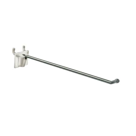 Azar Displays 2-Piece 10" Metal Wire Hook Plastic Attached Back: 0.187" Dia., PK50 701210-50PK